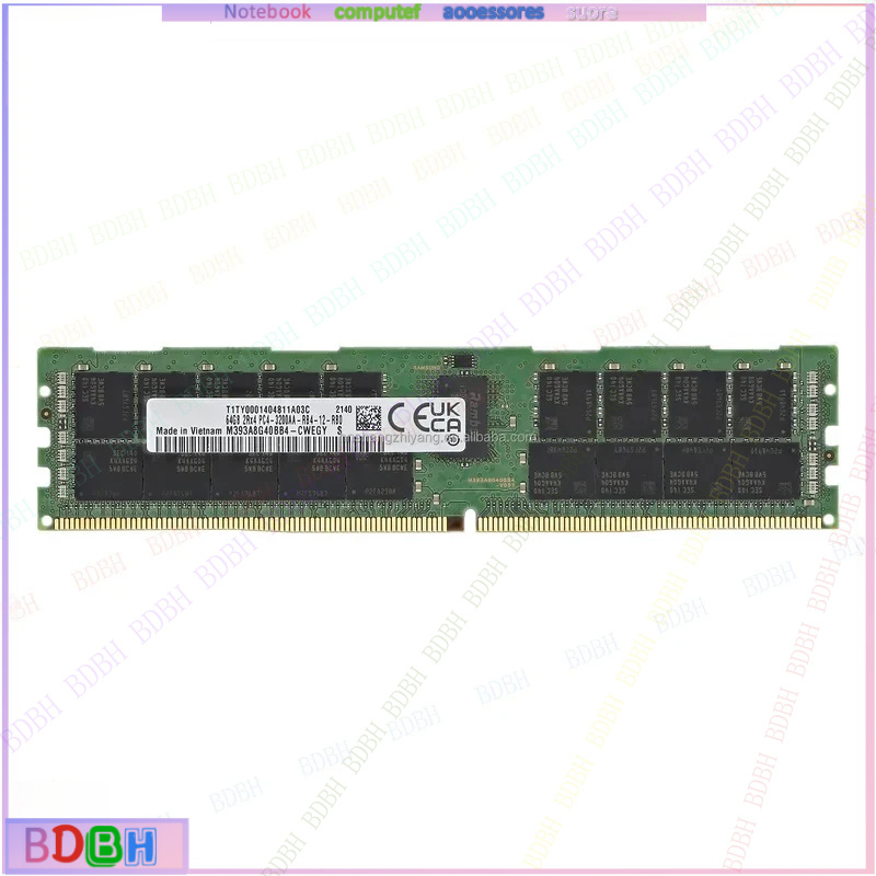 64Gb Ddr4 Ecc Reg 3200Mhz - ذاكرة خادم ZQ M393A8G40AB2-CWE سعة 64