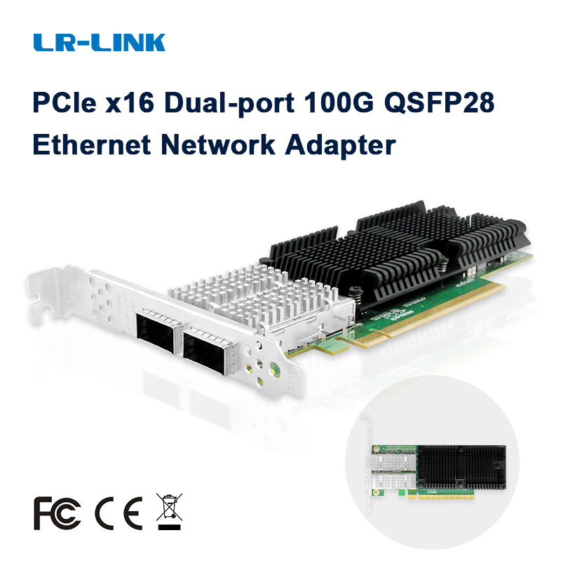 بطاقة شبكة LR-LINK 1014PF 100G - مراجعة 100Gbe Qsfp28 Network Card وسعره